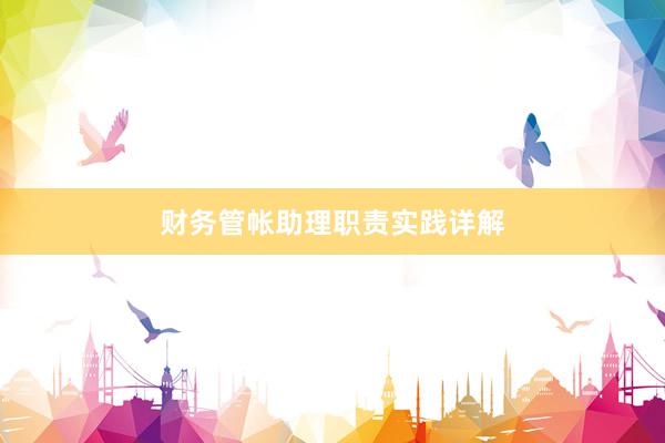 财务管帐助理职责实践详解